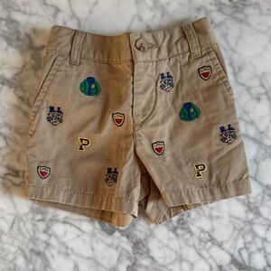 Polo by Ralph Lauren Tan Embroidered Kids Shorts